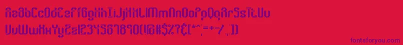 フォントGathrgap – 赤い背景に紫のフォント