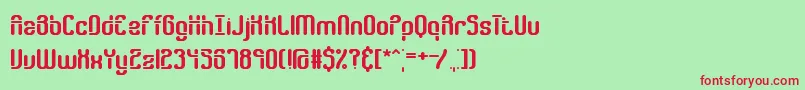 Gathrgap-Schriftart – Rote Schriften auf grünem Hintergrund