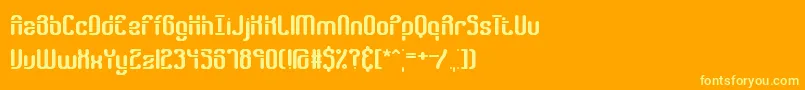 Gathrgap Font – Yellow Fonts on Orange Background