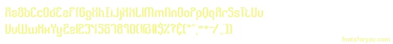 フォントGathrgap – 白い背景に黄色の文字