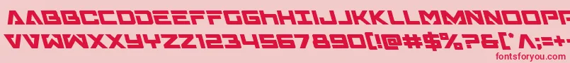 Czcionka Transamericaleft – czerwone czcionki na różowym tle