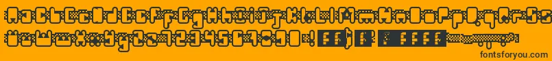 fuente Turbineable – Fuentes Negras Sobre Fondo Naranja