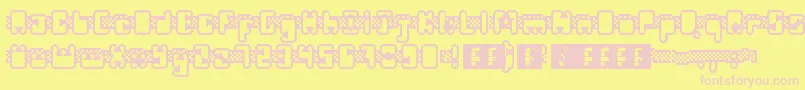 Turbineable Font – Pink Fonts on Yellow Background