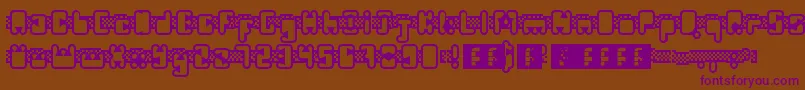 Turbineable Font – Purple Fonts on Brown Background