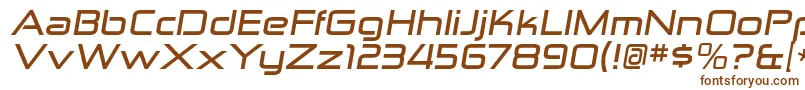 ZektonexBolditalic-fontti – ruskeat fontit valkoisella taustalla
