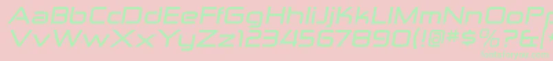 ZektonexBolditalic Font – Green Fonts on Pink Background