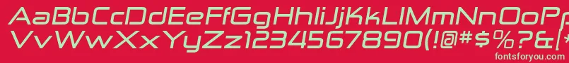 ZektonexBolditalic Font – Green Fonts on Red Background