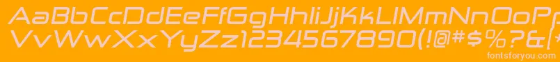 ZektonexBolditalic Font – Pink Fonts on Orange Background