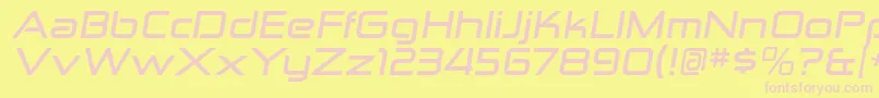 ZektonexBolditalic Font – Pink Fonts on Yellow Background