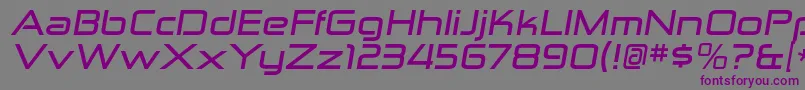 ZektonexBolditalic Font – Purple Fonts on Gray Background