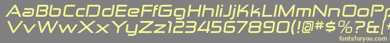 Шрифт ZektonexBolditalic – жёлтые шрифты на сером фоне
