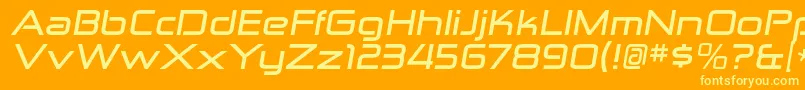 ZektonexBolditalic Font – Yellow Fonts on Orange Background