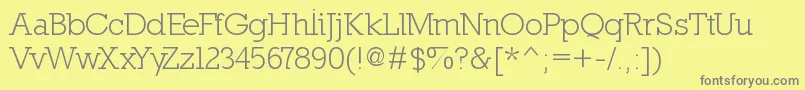 Nilland Font – Gray Fonts on Yellow Background