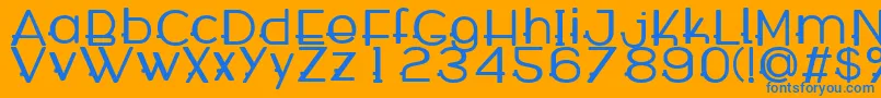 WabecoBold Font – Blue Fonts on Orange Background