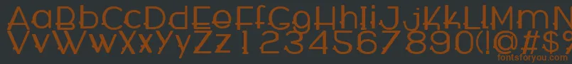 Więcej informacji o czcionce WabecoBold Czcionka WabecoBold – brązowe czcionki na czarnym tle