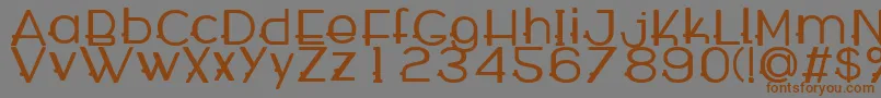 WabecoBold-Schriftart – Braune Schriften auf grauem Hintergrund