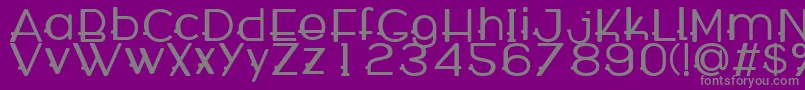 WabecoBold-fontti – harmaat kirjasimet violetilla taustalla