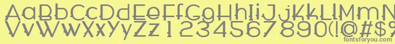 Weitere Informationen zur WabecoBold-Schriftart WabecoBold-Schriftart – Graue Schriften auf gelbem Hintergrund