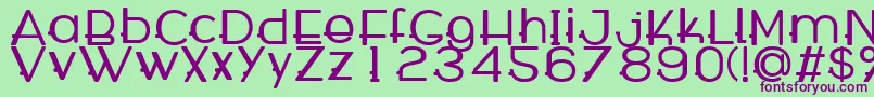 WabecoBold Font – Purple Fonts on Green Background