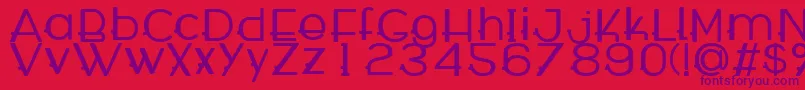 WabecoBold Font – Purple Fonts on Red Background