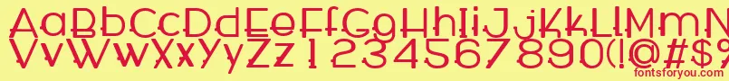 WabecoBold Font – Red Fonts on Yellow Background