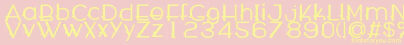 WabecoBold Font – Yellow Fonts on Pink Background