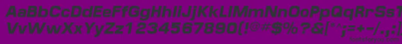 Czcionka MinimaSsiBoldItalic – czarne czcionki na fioletowym tle