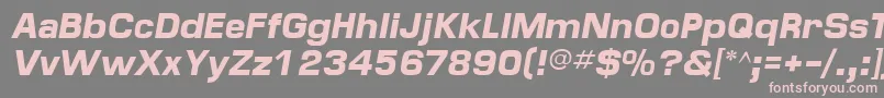 MinimaSsiBoldItalic Font – Pink Fonts on Gray Background