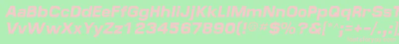 MinimaSsiBoldItalic Font – Pink Fonts on Green Background