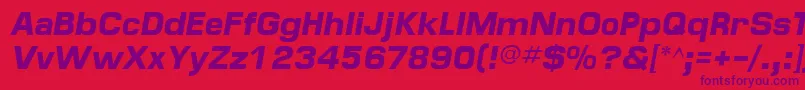 MinimaSsiBoldItalic Font – Purple Fonts on Red Background