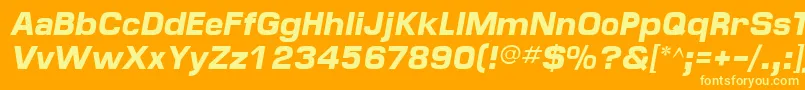 MinimaSsiBoldItalic Font – Yellow Fonts on Orange Background