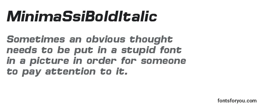 MinimaSsiBoldItalic-fontti