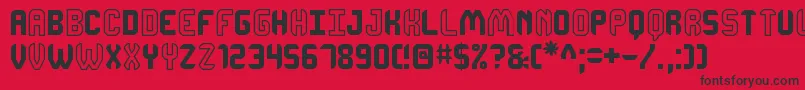 DhonjakoSt Font – Black Fonts on Red Background