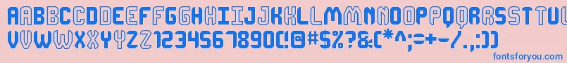 DhonjakoSt Font – Blue Fonts on Pink Background