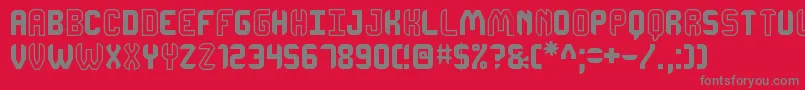 DhonjakoSt Font – Gray Fonts on Red Background