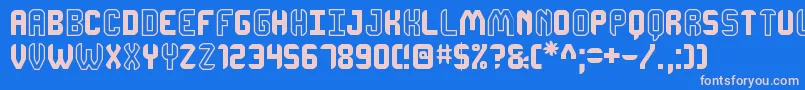 DhonjakoSt Font – Pink Fonts on Blue Background