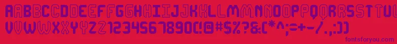 フォントDhonjakoSt – 赤い背景に紫のフォント