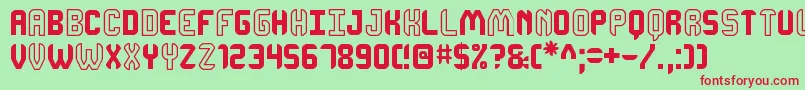 DhonjakoSt Font – Red Fonts on Green Background