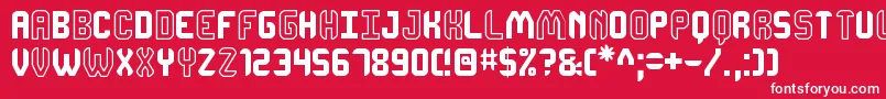 フォントDhonjakoSt – 赤い背景に白い文字