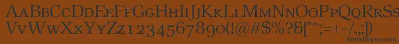 RustikaSc-fontti – mustat fontit ruskealla taustalla