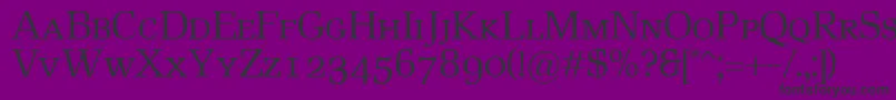 RustikaSc Font – Black Fonts on Purple Background