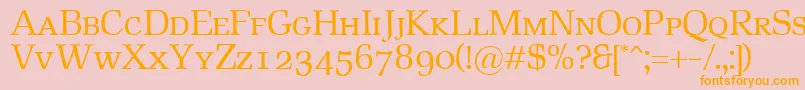 RustikaSc Font – Orange Fonts on Pink Background