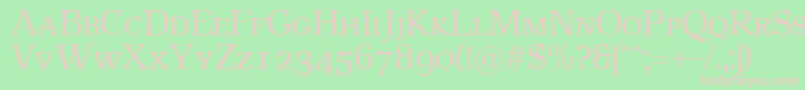 RustikaSc Font – Pink Fonts on Green Background