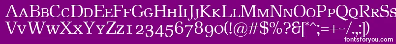RustikaSc Font – White Fonts on Purple Background