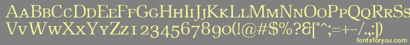 RustikaSc Font – Yellow Fonts on Gray Background