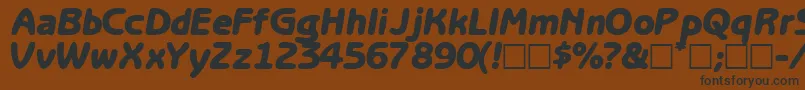 OptasiasskBoldItalic Font – Black Fonts on Brown Background