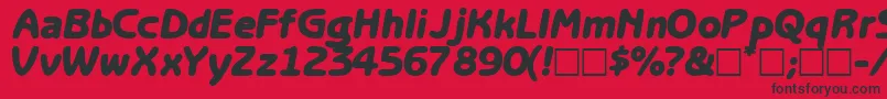 OptasiasskBoldItalic Font – Black Fonts on Red Background