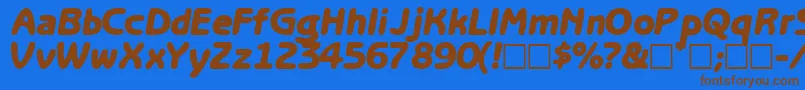 OptasiasskBoldItalic Font – Brown Fonts on Blue Background