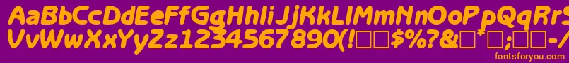 OptasiasskBoldItalic Font – Orange Fonts on Purple Background