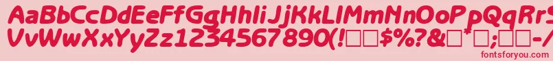 OptasiasskBoldItalic Font – Red Fonts on Pink Background